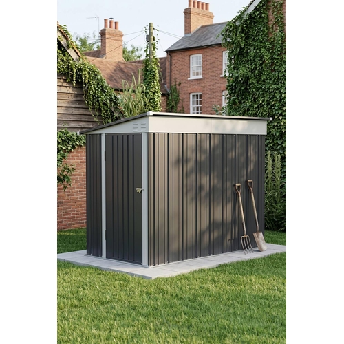 Living and Home 4x8 FT Pent Roof Garden Tool Shed - Black