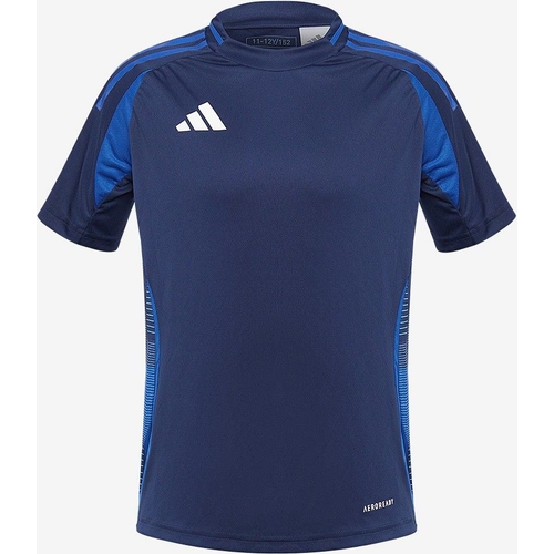 adidas Junior Tiro 24 Competition SS Match Shirt - Slim - Crew - Blue - Striped - 10