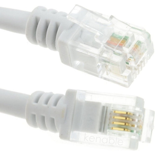 Kenable Adsl 2+ High Speed Broadband Modem Cable - Rj11 To Rj11 - 3M - White