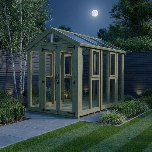 Apex Glass Greenhouse - 6ft x 10ft