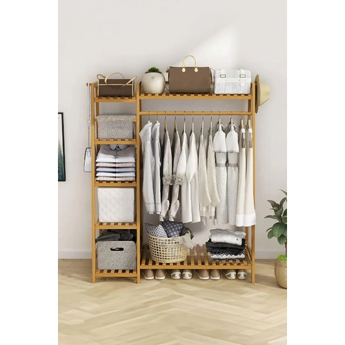 Neo Bamboo Garment Rack - Brown