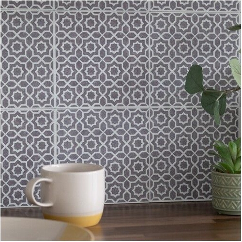 LINA GREY Self-adhesive Wall Tiles (6 tiles) - d-c-fix