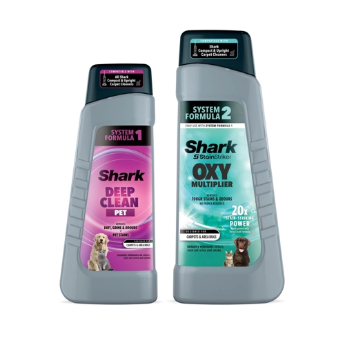 Shark StainStriker Carpet Cleaning Formula Bundle - Oxy Multiplier Refill and Deep Clean Pet Carpet Extractor