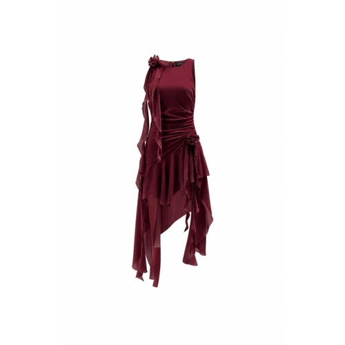 Bardot Ivana High Low Midi Bodycon Dress - Purple