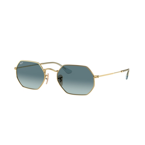 Ray-Ban Octagonal - Arista Gold Frame Blue Gradient Lenses 53-21