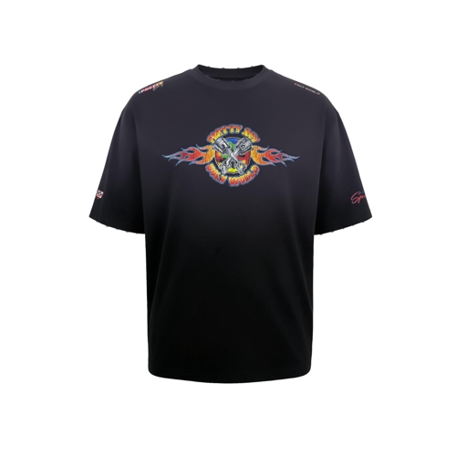 Pretty Boy Ugly World PBUW Motor Wash Short Sleeve T-shirt - Black - L - Oversized
