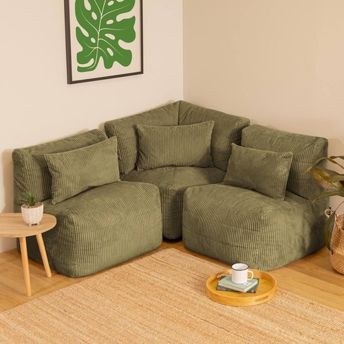 icon Noa Modular Bean Bag Sofa - Sage Green