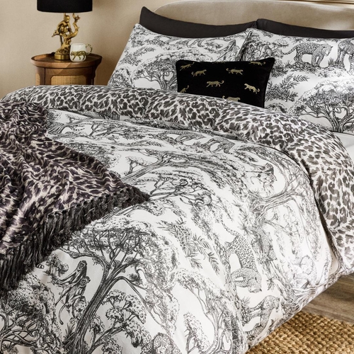 Clarke & Clarke Kisumu Reversible Duvet Cover Set - Black