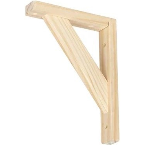 GoodHome Timber Natural Pine Shelving Bracket - (H)200mm (D)150mm