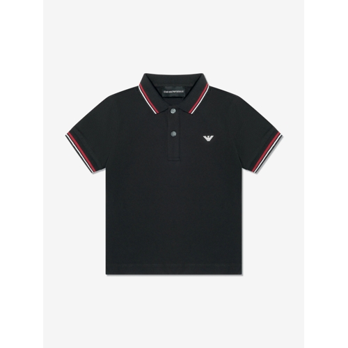 Emporio Armani Boys Logo Polo Shirt - Black - 10 years