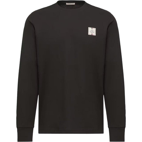 MONCLER PATCH LOGO LS T SHIRT - Black - XL