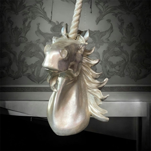 AcaciaHome Unicorn Head Wall Decoration - Silver - Animal