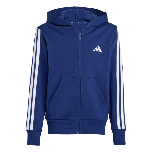 adidas Essentials 3-Stripes Hoodie - Blue - 7-8 Years