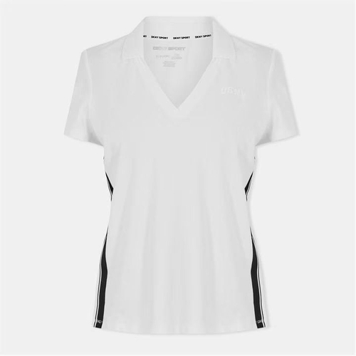 DKNY Stripe Polo - White - XS