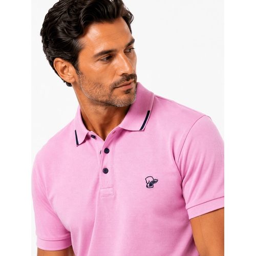 Claudio Lugli Pique Polo Shirt - Pink - Regular - L