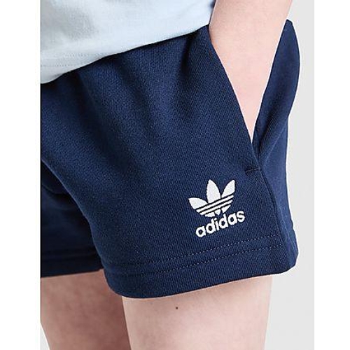 adidas Originals Trefoil Essential T-Shirt & Shorts Set - Blue - Crew - Size 4