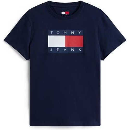 Tommy Flag Badge Jersey T-Shirt - Blue - 6