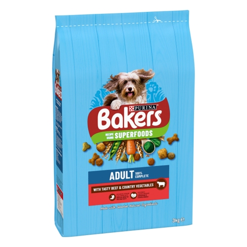 Bakers Beef and Veg Adult Dry Dog Food 3kg