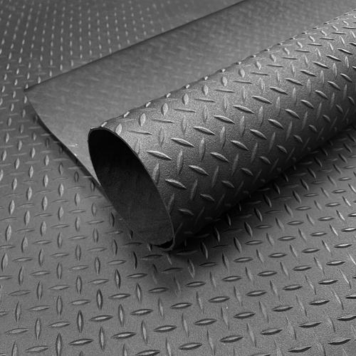 Nicoman Diamond Rubber Flooring Matting Roll - Grey