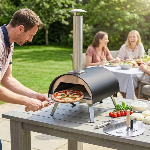 Outdoor Pizza Oven - Outsunny - Black