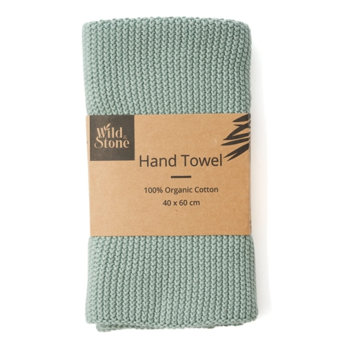 Wild And Stone Organic Cotton Hand Towels - Green