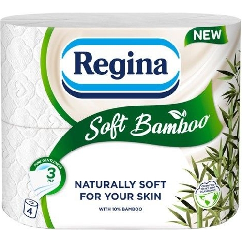 Regina Soft Bamboo Toilet Paper - 3 Ply - Pack of 4
