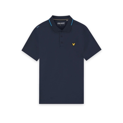 Lyle & Scott Tipped Technical Polo Shirt - Blue - L
