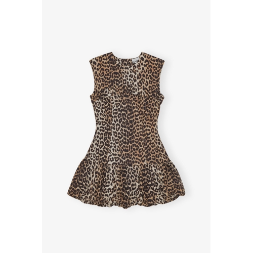 Ganni Mini Dress - Animal Print - UK 2