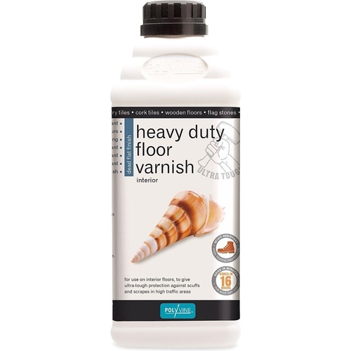 Polyvine Heavy Duty Floor Varnish - Dead Flat - 1 L