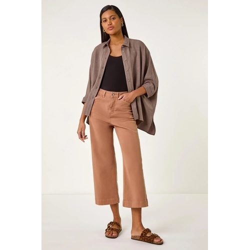 Boxy Relaxed Blouse - Roman - Brown - 12