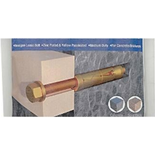 JCP CONSTRUCTION PRODUCTS Shield Anchors Loose Bolt Zyp - M6 X 70/25mm - Box Of 50 - Gold