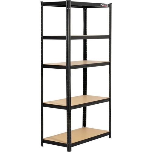 Boltless Garage Shelving Unit - 3 Bays - 180x90x45cm - Black - 1000kg