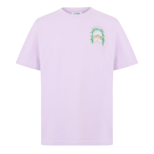 Casablanca Graphic Cotton L'Arche Tennis Club T-Shirt - Purple - S
