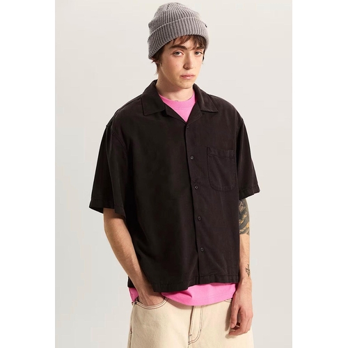 Vans Van Doren Printed Camp Shirt - Checkered - Black/Purple - L
