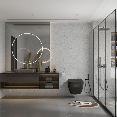 Bathroom Wall Panel - 1000mm x 2400mm x 10mm Terrazzo Stone Super Matt