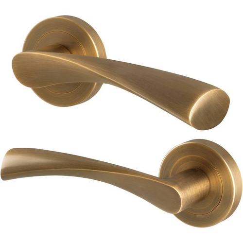 AFIT Novi Internal Lever Door Handles on Rose - Bronze