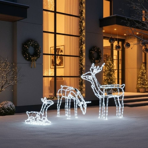 Reindeer Family - White - Lights4fun.co.uk - D-XX20012