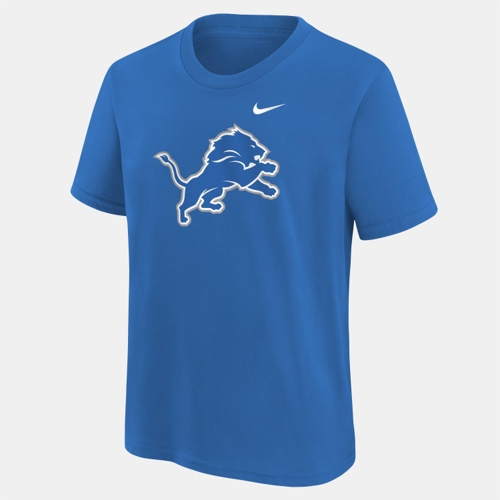 Nike NFL Logo Tee Jn71 - Detroit Lions - Blue - 7-8