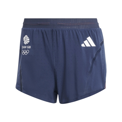 adidas Adizero Team GB Womens Split Running Shorts - Blue - S