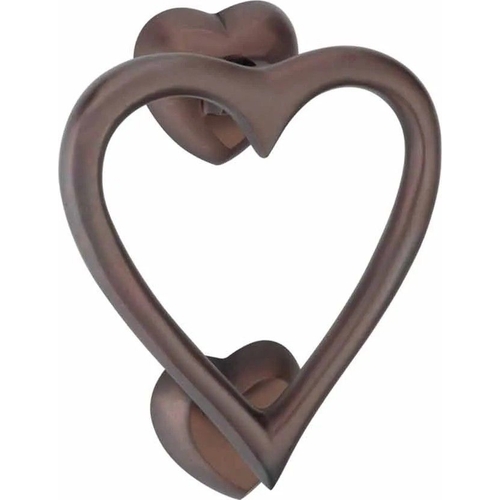 Spira Brass Heart Door Knocker - Bronze