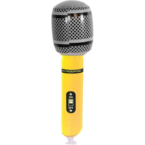 Inflatable Microphone - 20cm - Yellow