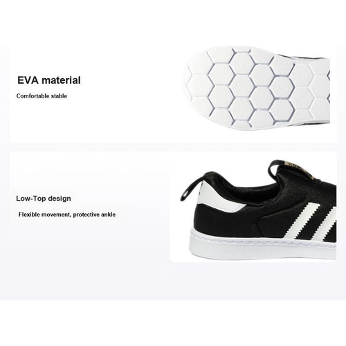 adidas Superstar 360 Trainers - Black - White - Size 4