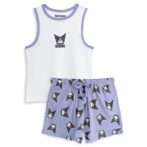 Hello Kitty Vest and Shorts Pyjama Set - Purple - Animal