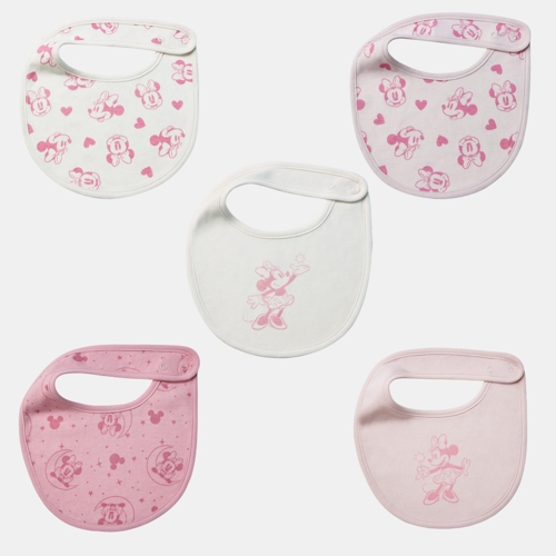 Character Disney 5 Pack Bibs - Minnie Mouse
