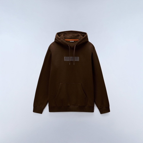 Napapijri S-Box Logo Hoodie - Brown - L