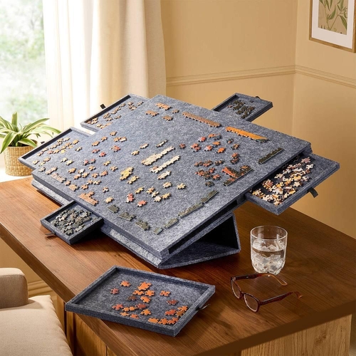 Bourne & Hollins Tilting Felt Puzzle Board - 1000 Pieces - W77cm x D53cm - Grey
