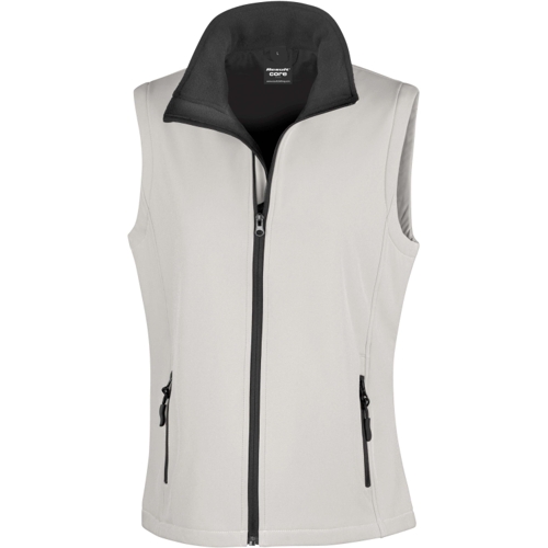 Result Core Printable Softshell Bodywarmer - White - 14