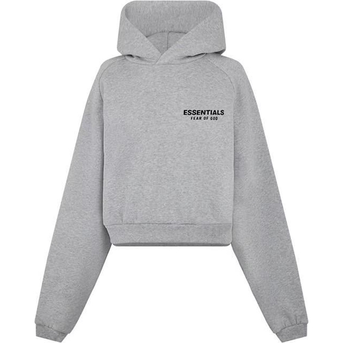 FEAR OF GOD ESSENTIALS Back Logo Over The Head Hoodie - Grey - 14