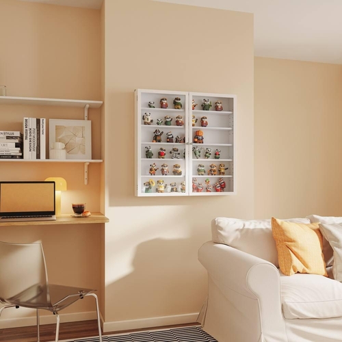 SoBuy Wall-Mounted Display Cabinet - White