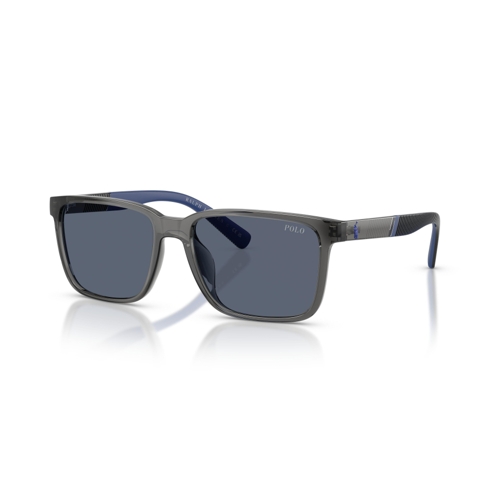 Polo Ralph Lauren PH4189U Sunglasses - Shiny Transparent Grey - Dark Blue